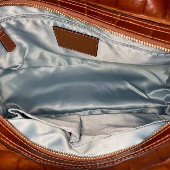 Coach Leather Croc Embossed 16796 Kristin Satchel - Picture 13 of 13